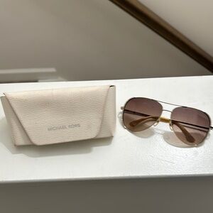 Michael Kors Brown Aviator Sunglasses
